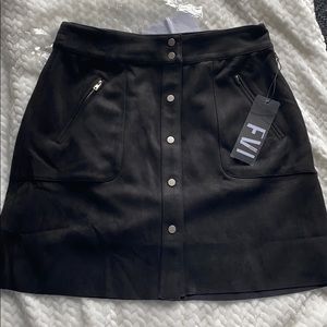NWT Black Faux Suede Skirt